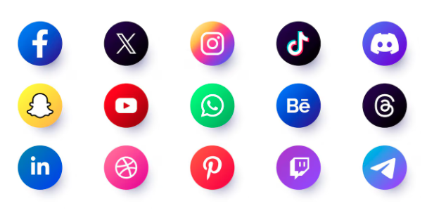 Logos réseaux sociaux