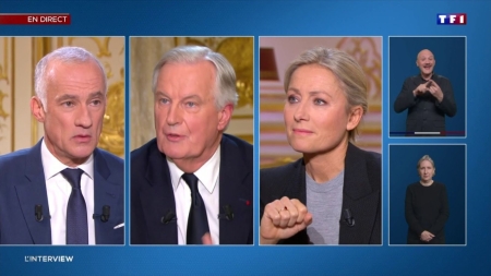 Gilles Bouleau, Michel Barnier, Anne-Sophie Lapix