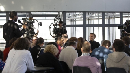 Emmanuel Macron, lors des "Rencontres du Papotin"