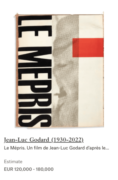 Le Mépris / vente Christies